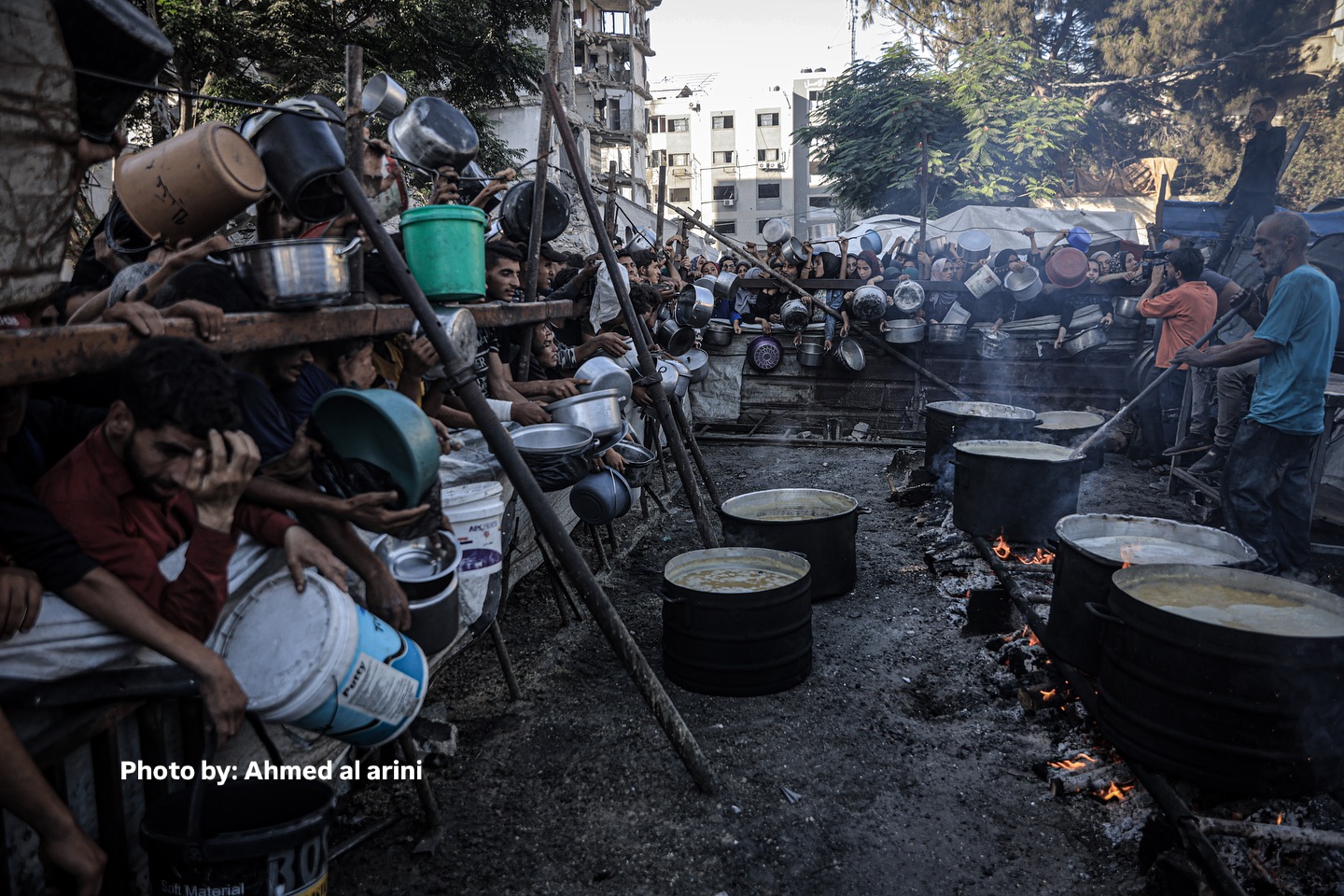 Gaza hospital scene